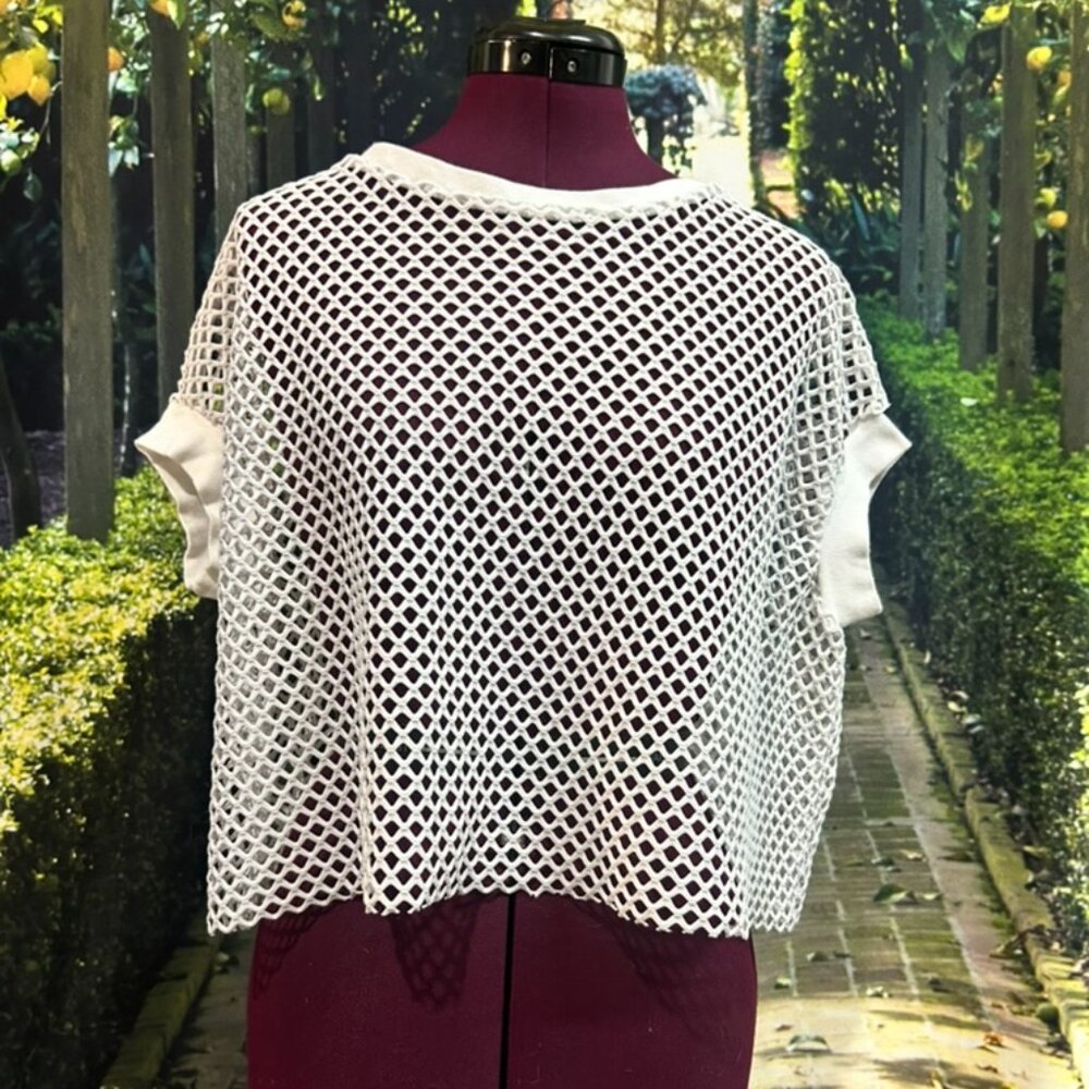 American Apparel Cropped Mesh Top Onesize